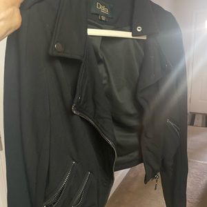 Black cotton zip up jacket